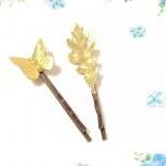 Gold Leaf and Butterfly Hai..