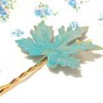 Large Verdigris Leaf Hair P..