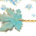 Large Verdigris Leaf Hair P..