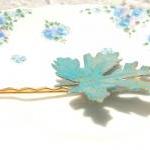 Large Verdigris Leaf Hair P..