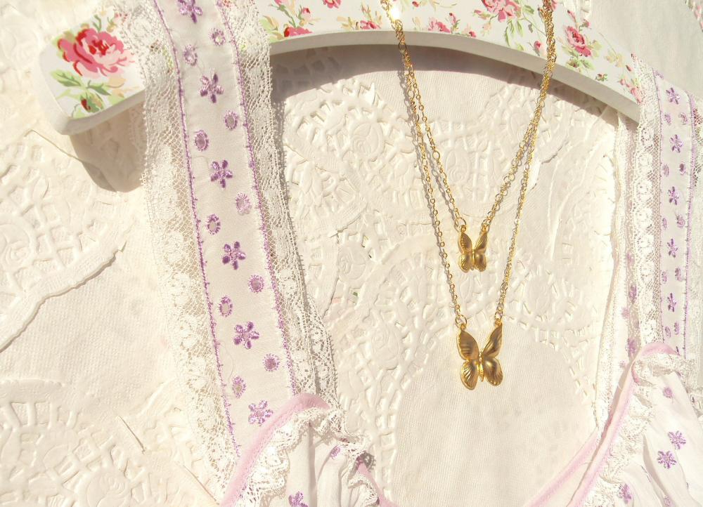Butterfly Dreams - Butterfly Necklace 16k Gold